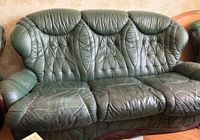 Кожаный диван и кресла б/у в хорошем состоянии... Объявления Bazarok.ua