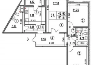 Квартира 3-кімн. продаж Киев, Голосеевский &ndash; 82 м&sup2;... Объявления Bazarok.ua