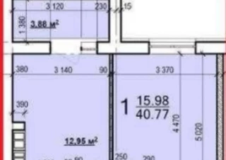 Квартира 1-кімн. продаж Харьков, Индустриальный &ndash; 41 м&sup2;... Оголошення Bazarok.ua